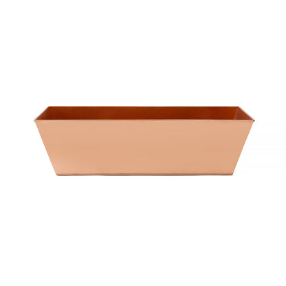 ACHLA Galvanized Tin Flower Box | Copper Finished Steel | Outdoor & Patio Planter | 34.5 x 11 x 10 in | Model C-82C