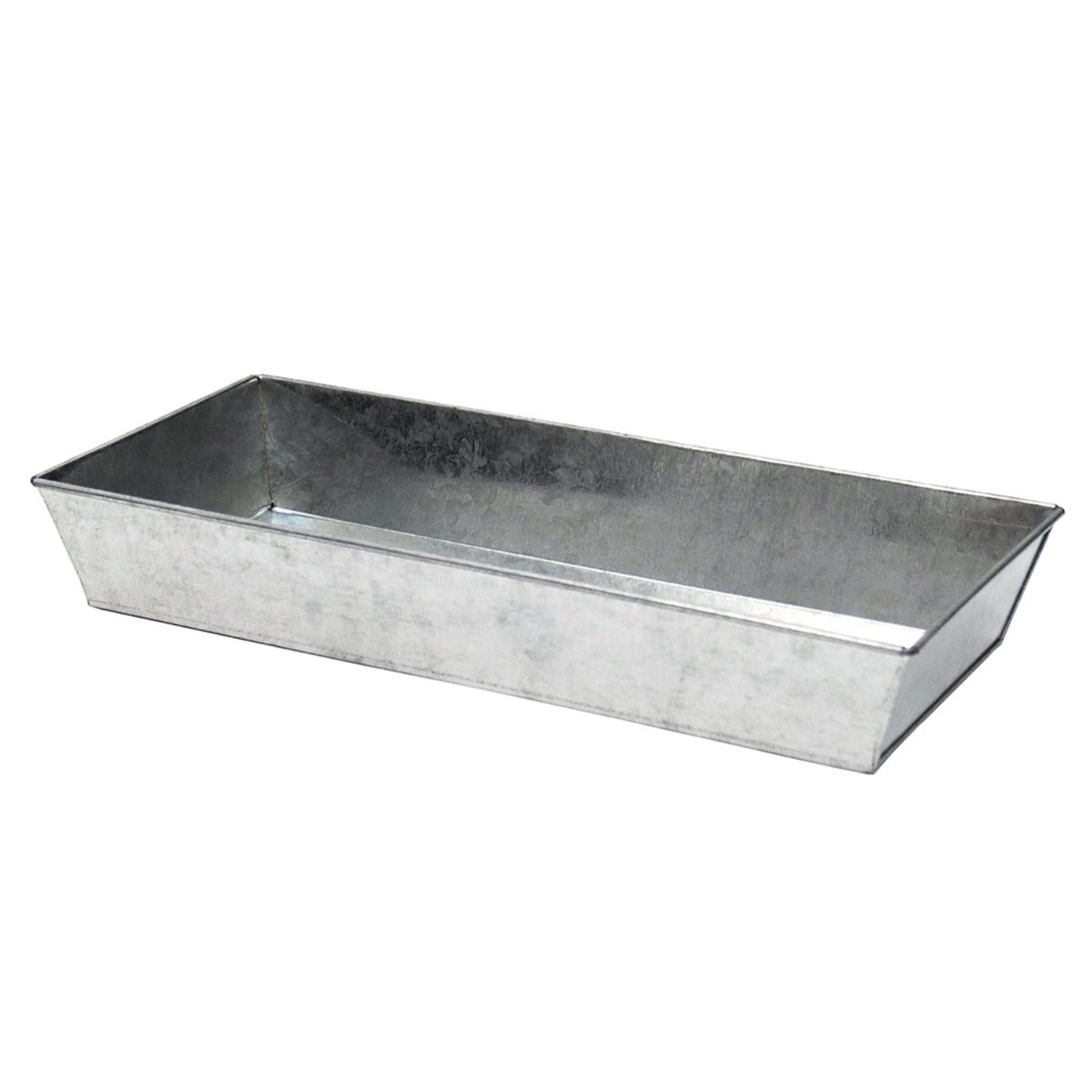 ACHLA Antiqued Tray Small | Galvanized Steel Serving Tray | Plant Grouping & Table Protection | 19.75 x 9.5 x 3 in | Model C-90