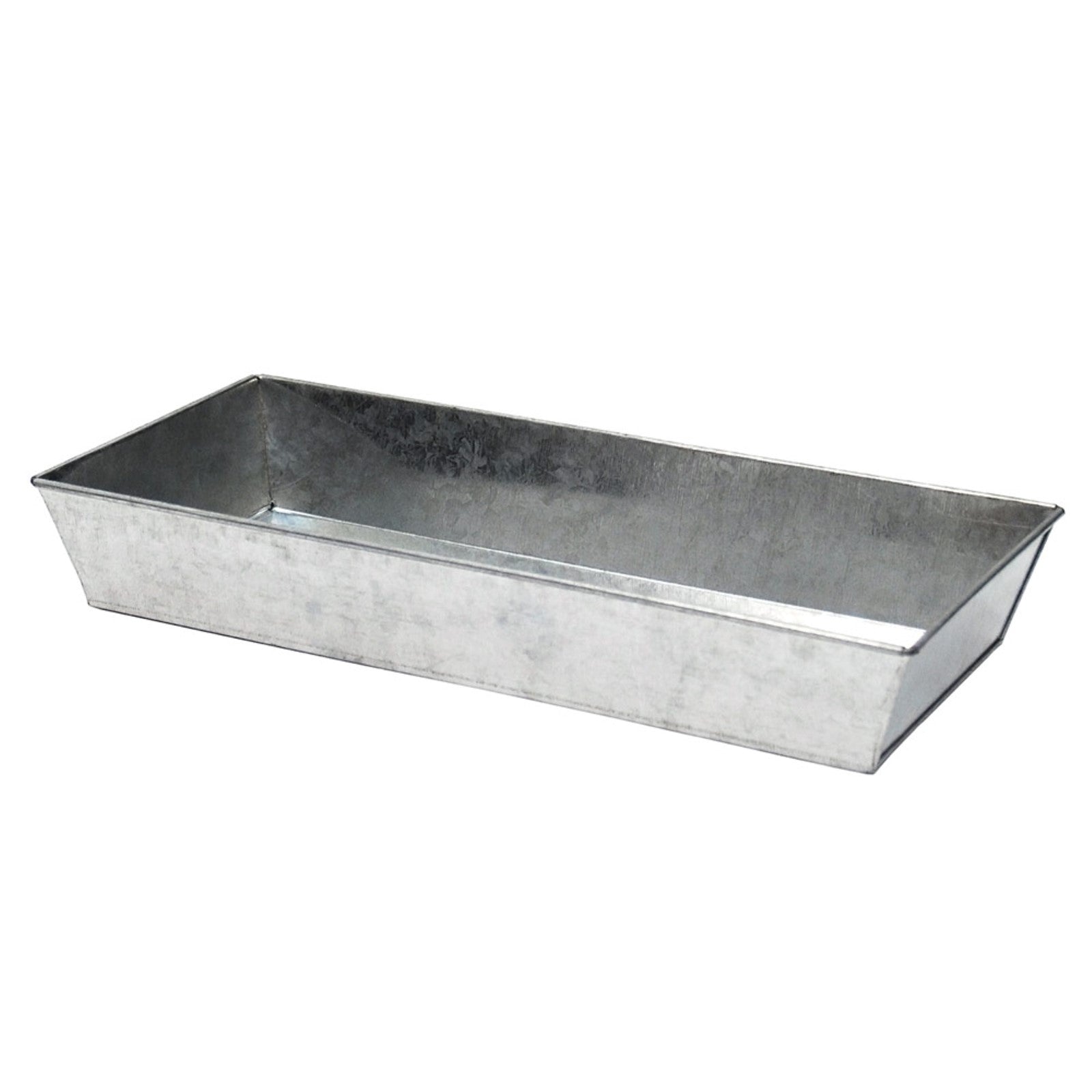 ACHLA Antiqued Tray Small | Galvanized Steel Serving Tray | Plant Grouping & Table Protection | 19.75 x 9.5 x 3 in | Model C-90