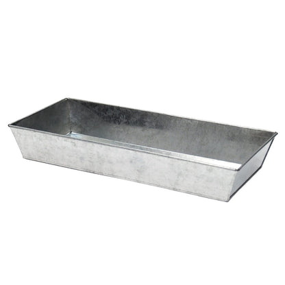 ACHLA Antiqued Tray Small | Galvanized Steel Serving Tray | Plant Grouping & Table Protection | 19.75 x 9.5 x 3 in | Model C-90