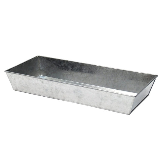 ACHLA Antiqued Tray Small | Galvanized Steel Serving Tray | Plant Grouping & Table Protection | 19.75 x 9.5 x 3 in | Model C-90