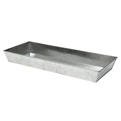 ACHLA Antiqued Tray Large | Galvanized Steel Planter Tray | Indoor Plant & Potting Bench | 24 x 11 x 3 in | Model C-91