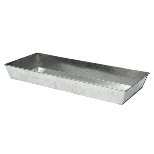 ACHLA Antiqued Tray Large | Galvanized Steel Planter Tray | Indoor Plant & Potting Bench | 24 x 11 x 3 in | Model C-91