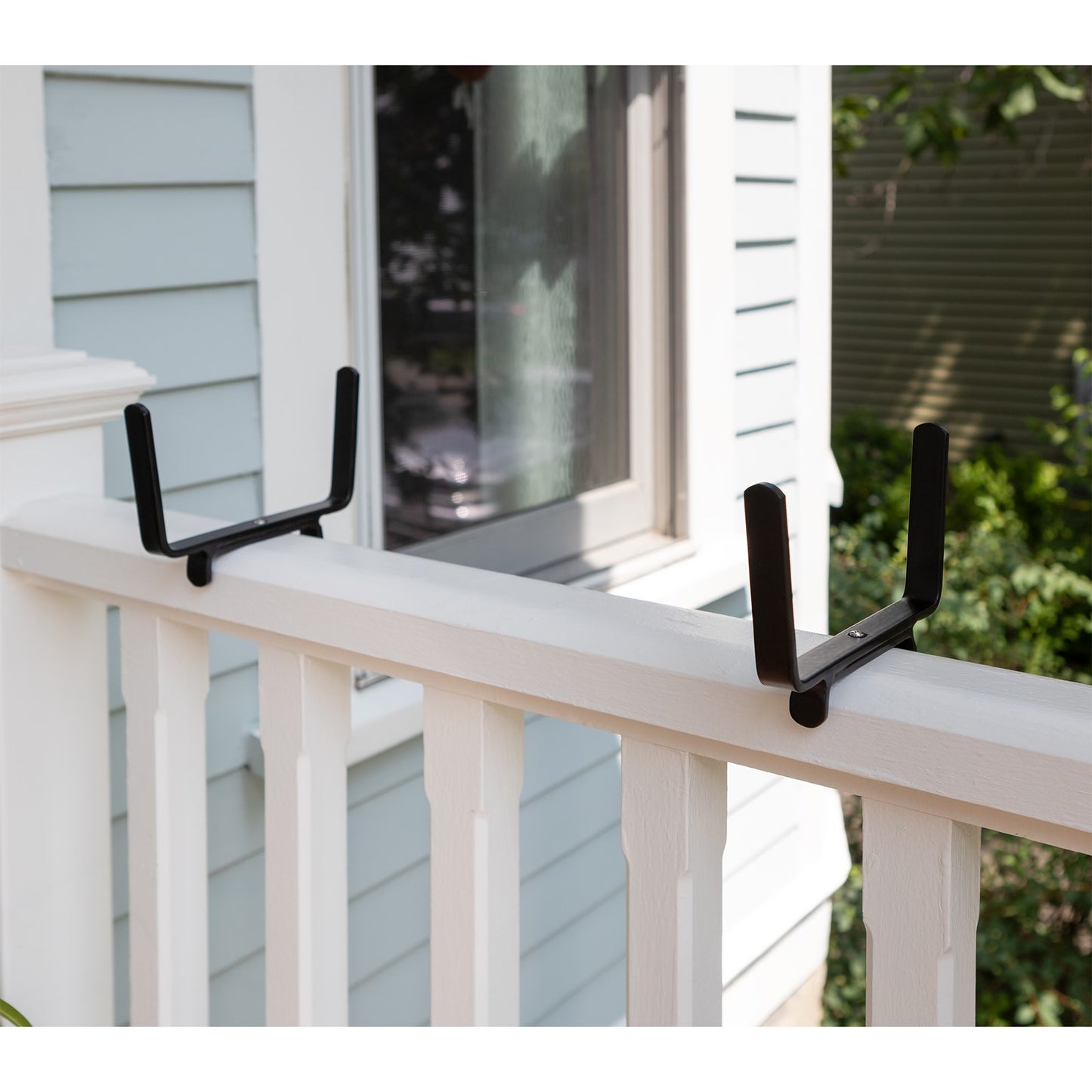 ACHLA Deck Bracket Kit | Verdigris Galvanized Tin and Iron | Outdoor Planter Mount for 2x4 Railing | 24 x 8 x 6 in | Model C04-K4