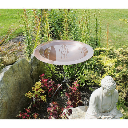 ACHLA Classic Birdbath 24in Round | Traditional Brass with Antique Copper Finish | Outdoor Garden & Patio Water Feature | Model CBB-01