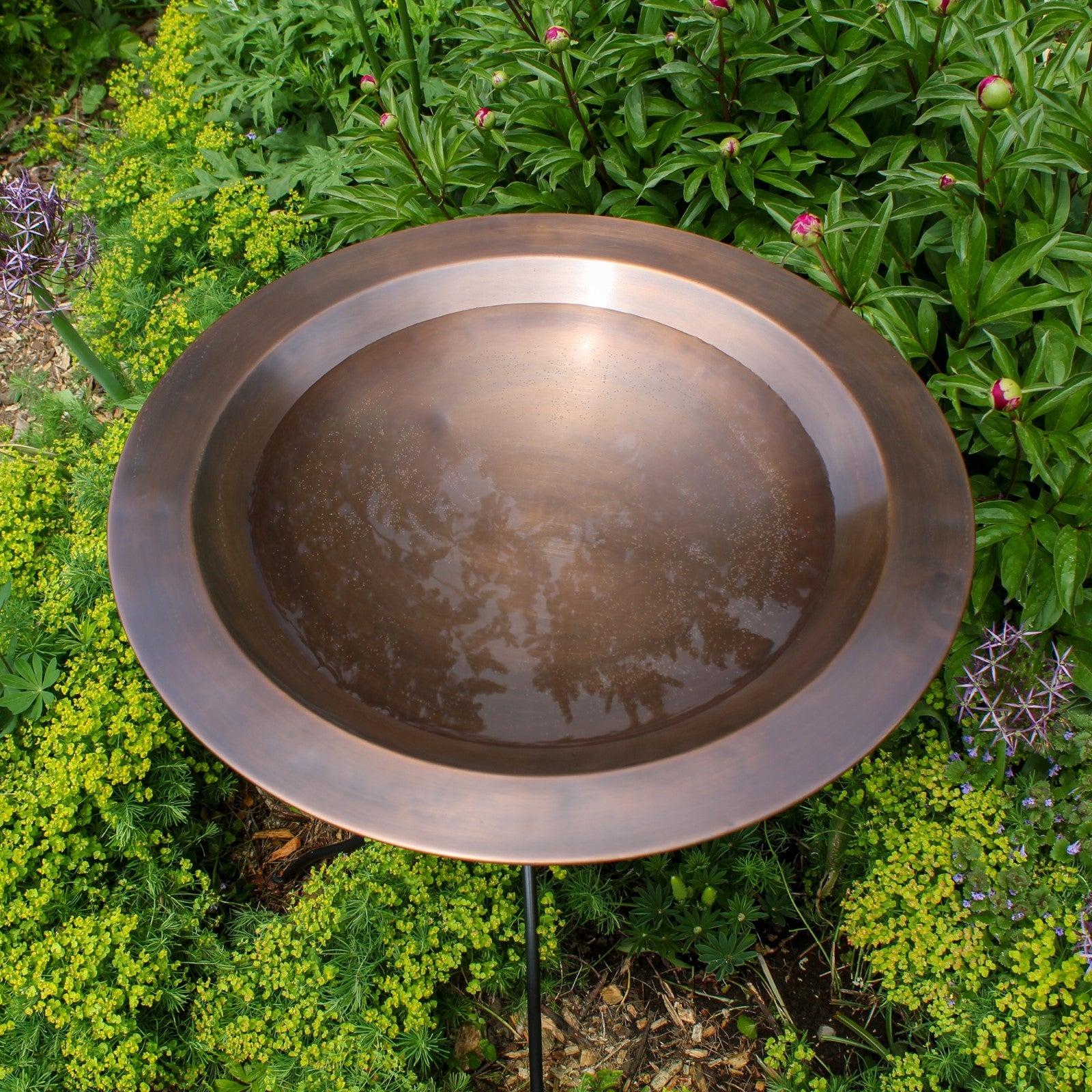 ACHLA Classic Birdbath 24in Round | Traditional Brass with Antique Copper Finish | Outdoor Garden & Patio Water Feature | Model CBB-01