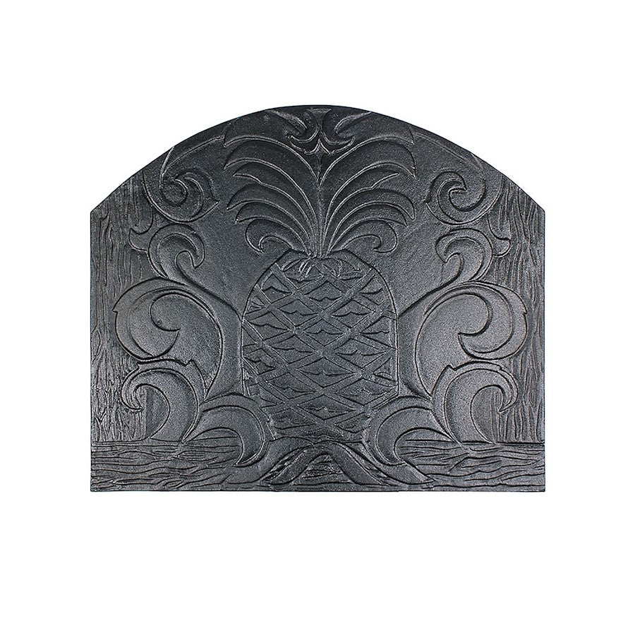 ACHLA Welcome Fireback CFB-16 | Cast Iron Matte Black Finish | Fireplace Hearth Floor Protection & Heat Reflection | 0.5 x 20 x 24 in | Model CFB-16