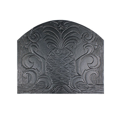 ACHLA Welcome Fireback CFB-16 | Cast Iron Matte Black Finish | Fireplace Hearth Floor Protection & Heat Reflection | 0.5 x 20 x 24 in | Model CFB-16