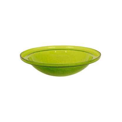 ACHLA Crackle Bowl Fern Green 12in Decorative Glass Bowl | Crackled Glass Garden & Patio Accent | Outdoor & Indoor Table Centerpiece | Model CGB-05FG