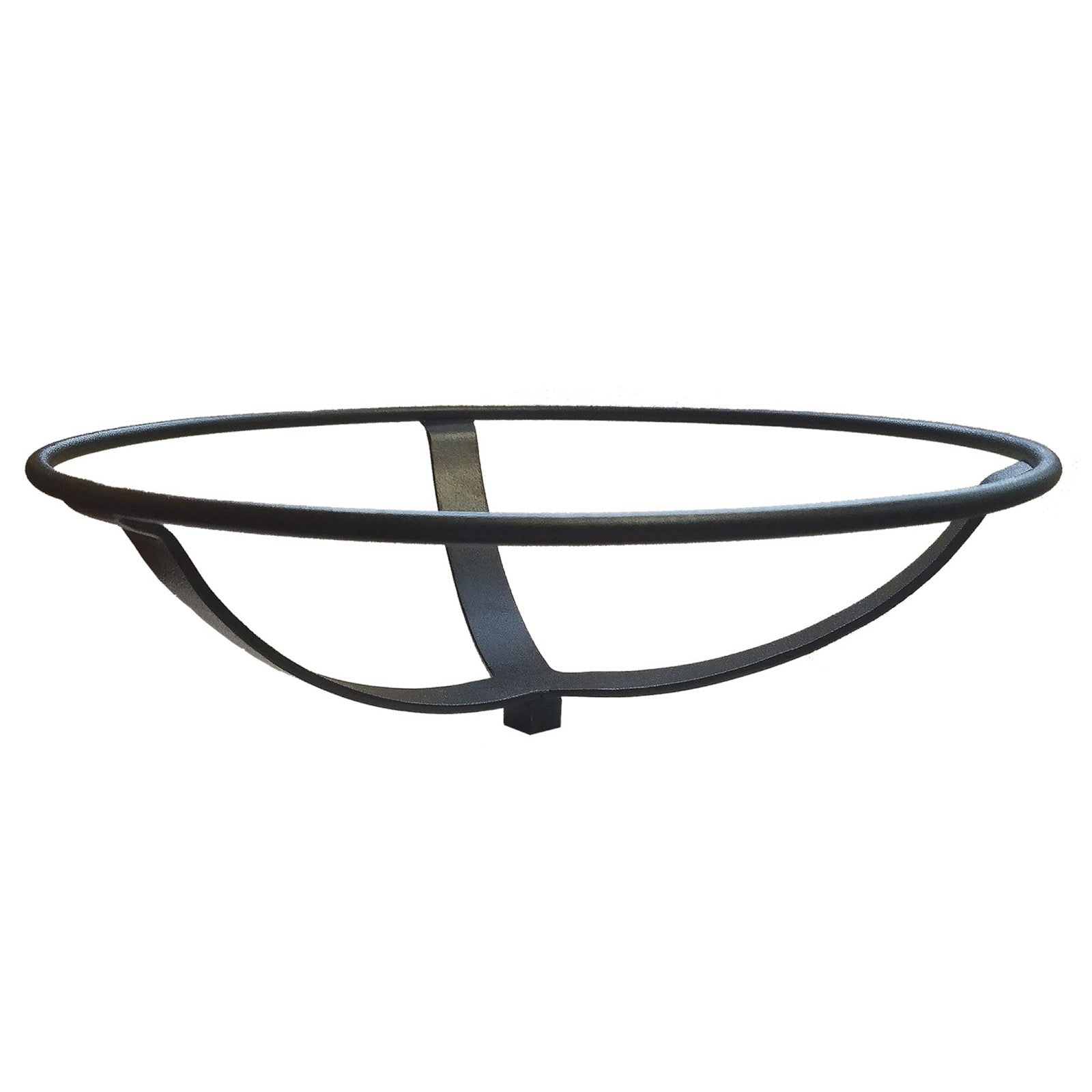 ACHLA 12in Crackle Glass Birdbath | Red Hand-Blown Glass Bowl on Black Wrought Iron Rail Bracket | Deck, Porch & Balcony | Model CGB-09R-RM