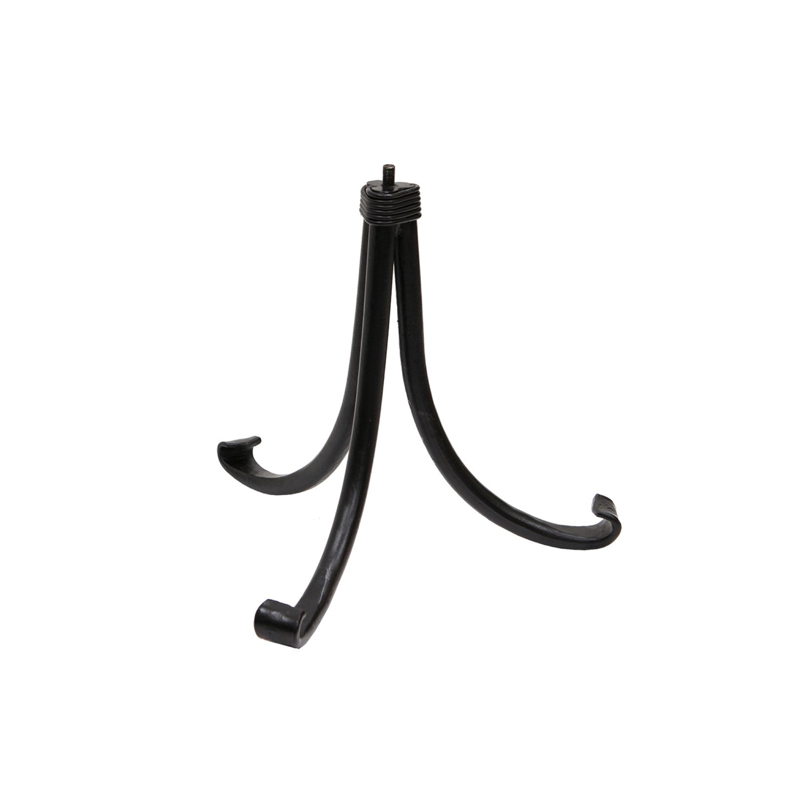 ACHLA Crackle Glass Birdbath with Tripod Stand | Fern Green Glass and Black Wrought Iron | Garden & Patio Accent | Model CGB-14FG-TR2