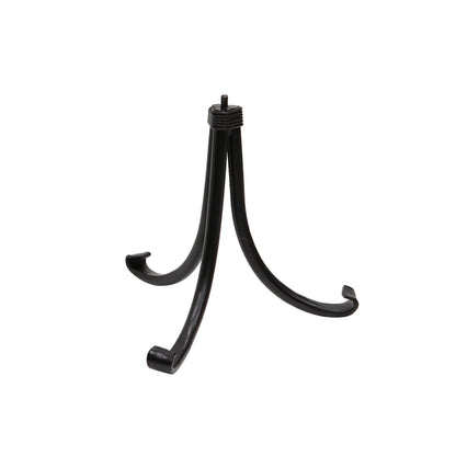 ACHLA Crackle Glass Birdbath with Tripod Stand | Fern Green Glass and Black Wrought Iron | Garden & Patio Accent | Model CGB-14FG-TR2
