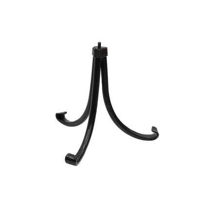 ACHLA Crackle Glass Birdbath | Mandarin Orange Glass Bowl on Black Wrought Iron Tripod Stand | Garden & Patio Accent | Model CGB-14M-TR2