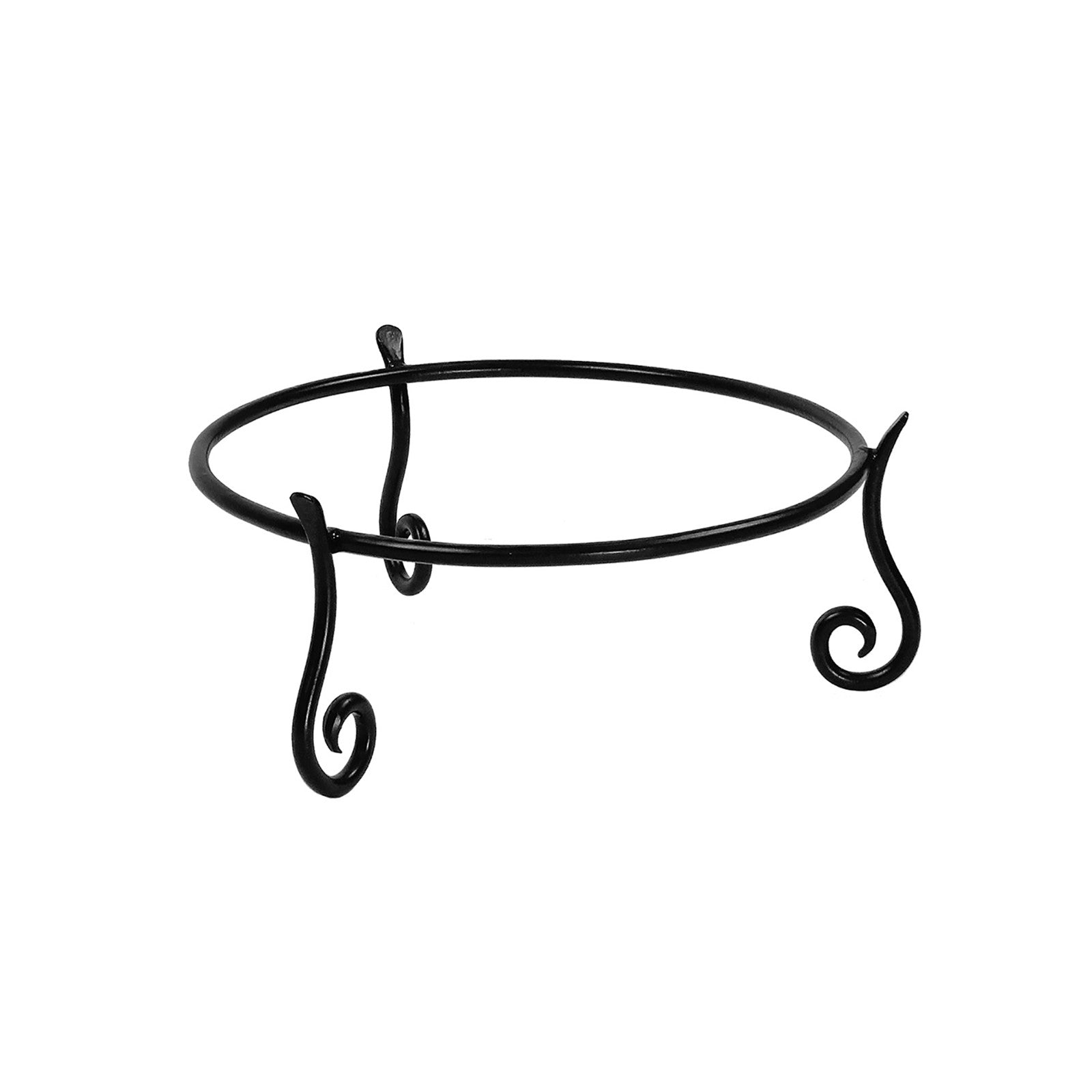 ACHLA 14in Crackle Glass Birdbath with Stand | Red Glass and Black Wrought Iron | Garden & Patio Accent | 14 x 14 x 6 in | Model CGB-14R-S2