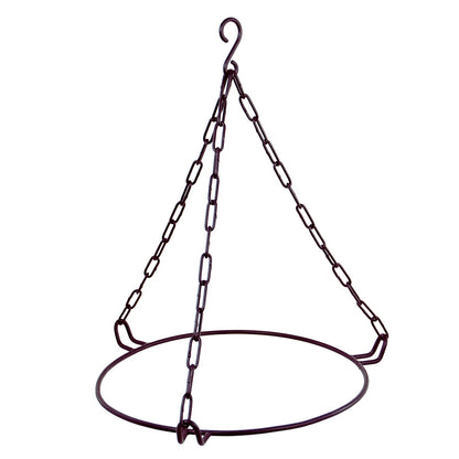 ACHLA Hanging Teal Crackle Glass Birdbath Bowl | Outdoor Garden & Patio Decor | 14in Diameter x 2.5in Deep | Model CGB-H-14T
