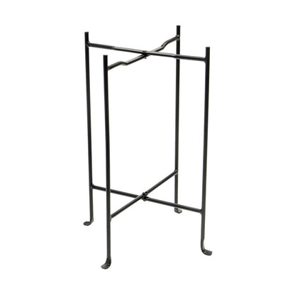 ACHLA Floor Stand 23in Wrought Iron Stand | Black Powder Coated Metal | Outdoor Garden & Patio Display | 18 x 18 x 23 in | Model CWI-02