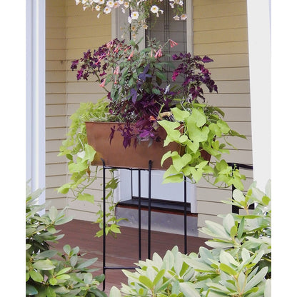 ACHLA Large Floor Stand | Black Wrought Iron | Patio & Garden Display | 22 x 22 x 29 in | Model CWI-03