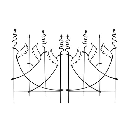 ACHLA Acanthus Fence Trellis 33in W x 43in H | Traditional Wrought Iron Black Powdercoat | Garden Border & Climbing Plant Support | Model DFS-08-2