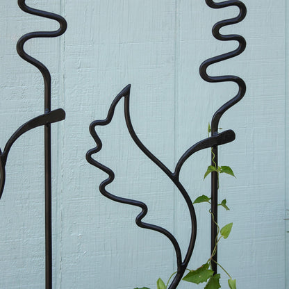 ACHLA Acanthus Fence Trellis 33in W x 43in H | Traditional Wrought Iron Black Powdercoat | Garden Border & Climbing Plant Support | Model DFS-08-2