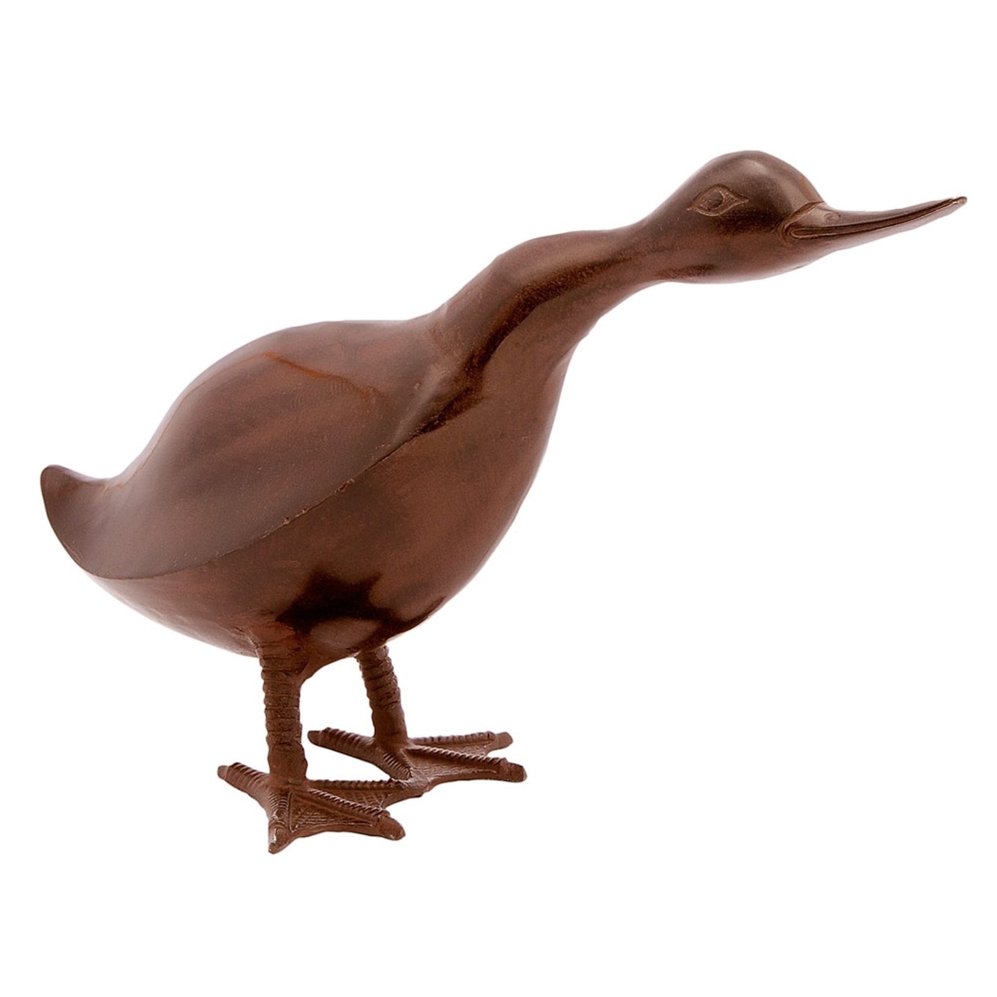 ACHLA Hello Duck | Bronze Aluminum Garden Ornament | Entryway & Patio Welcome Accent | 19 x 6.5 x 13 in | Model E-09