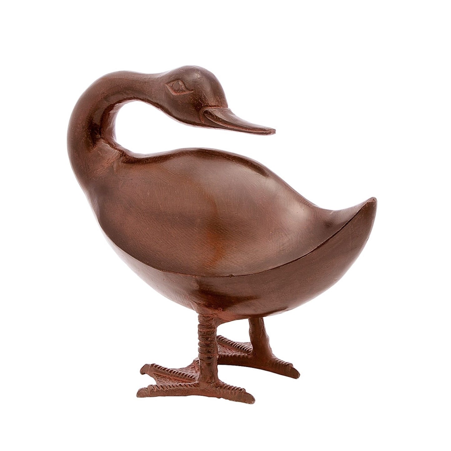 ACHLA Bye Duck E-10 | Hand Cast Aluminum Bronze Finish | Garden & Patio Ornament | 13.5 x 6.5 x 11.5 in | Model E-10
