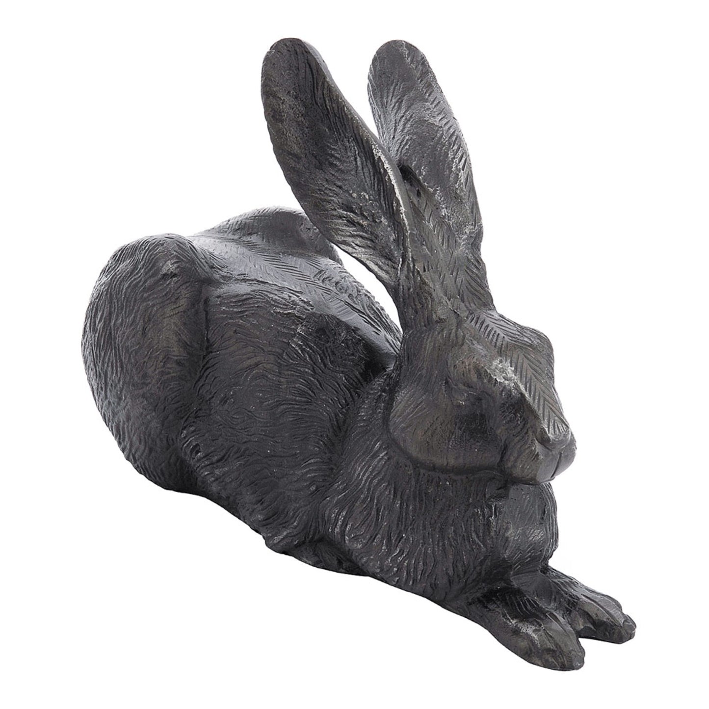 ACHLA Rabbits E-12C | Garden Statue Charcoal Hand Cast Aluminum | Lawn & Garden Decor | 13 x 5 x 9.5 in | Model E-12C