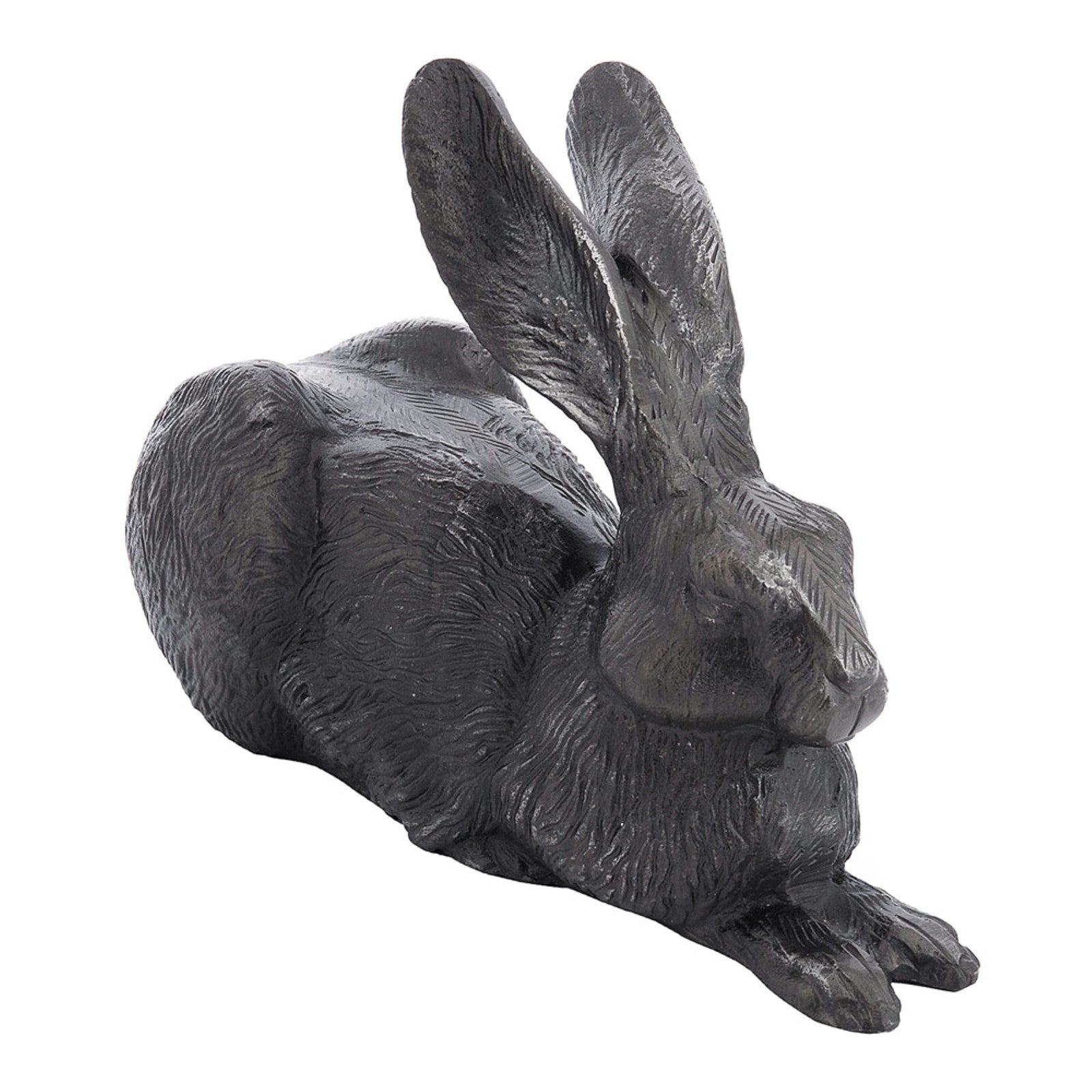 ACHLA Rabbits E-12C | Garden Statue Charcoal Hand Cast Aluminum | Lawn & Garden Decor | 13 x 5 x 9.5 in | Model E-12C