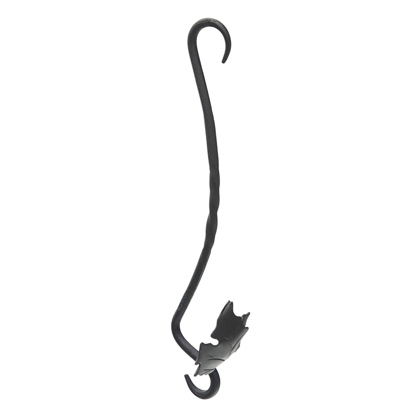 ACHLA Maple Leaf 18in Extender 2-Pack | Black Wrought Iron S-Hook | Hanging Planters & Bird Feeders | 4 x 18 x 0.5 in | Model EM-02-2