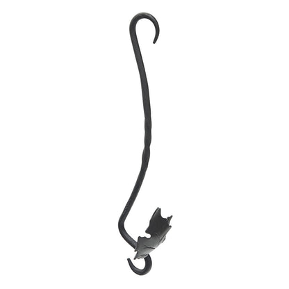 ACHLA Maple Leaf 18in Extender 2-Pack | Black Wrought Iron S-Hook | Hanging Planters & Bird Feeders | 4 x 18 x 0.5 in | Model EM-02-2
