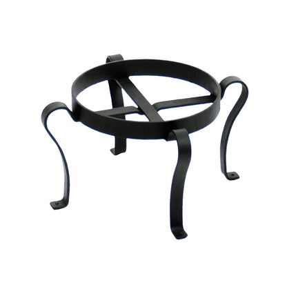 ACHLA Patio Flowerpot Stand I 10in Plant Stand | Black Wrought Iron with Curled Feet | Porch, Deck & Patio Display | 10 x 10 x 7.5 in | Model FB-01