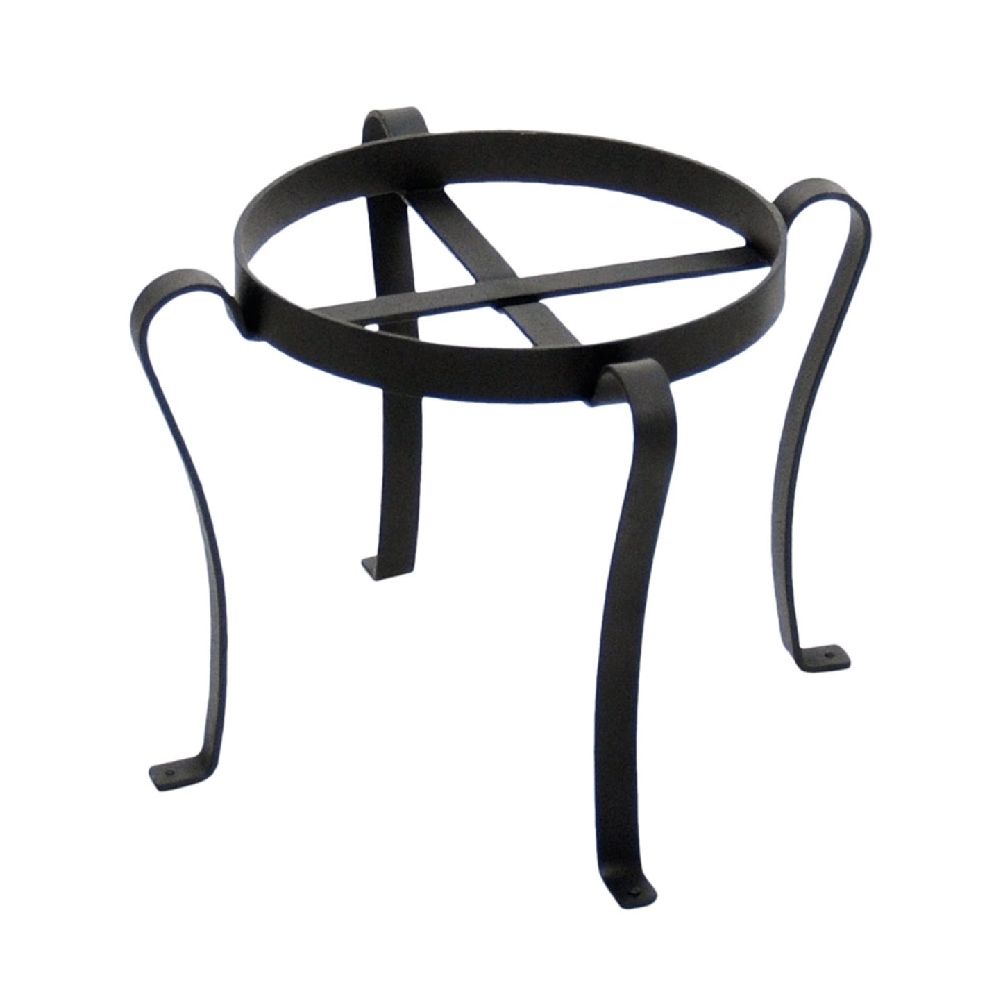 ACHLA Patio Flowerpot Stand II 11 3/4in Plant Stand | Traditional Wrought Iron Black Powder Coat | Outdoor Patio, Deck & Entryway Accent | Model FB-02