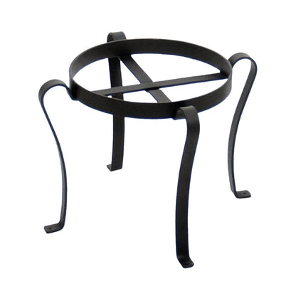 ACHLA Patio Flowerpot Stand II 11 3/4in Plant Stand | Traditional Wrought Iron Black Powder Coat | Outdoor Patio, Deck & Entryway Accent | Model FB-02