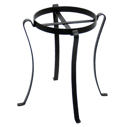 ACHLA Patio Flowerpot Stand III 17.75in Tall | Traditional Black Wrought Iron | Porch, Deck & Patio Plant Display | Model FB-03