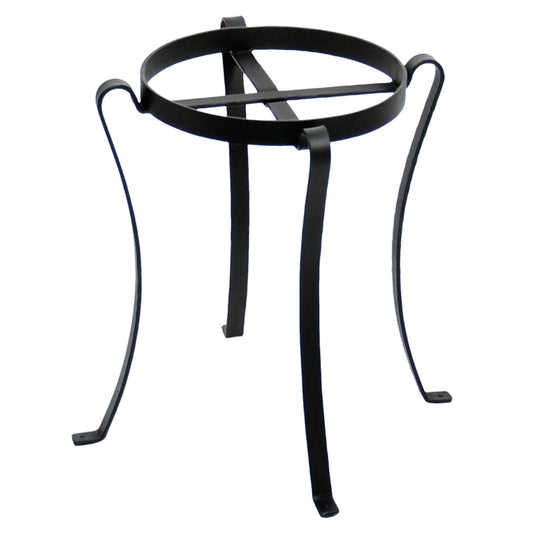 ACHLA Patio Flowerpot Stand III 17.75in Tall | Traditional Black Wrought Iron | Porch, Deck & Patio Plant Display | Model FB-03