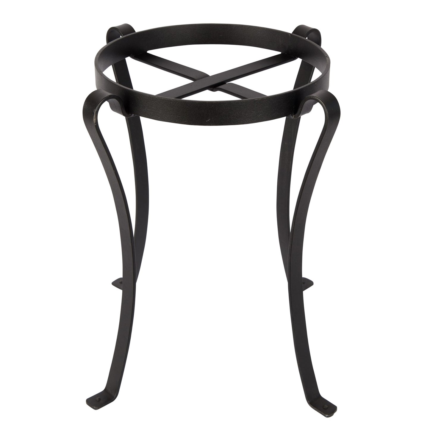 ACHLA Patio Flowerpot Stand III 17.75in Tall | Traditional Black Wrought Iron | Porch, Deck & Patio Plant Display | Model FB-03
