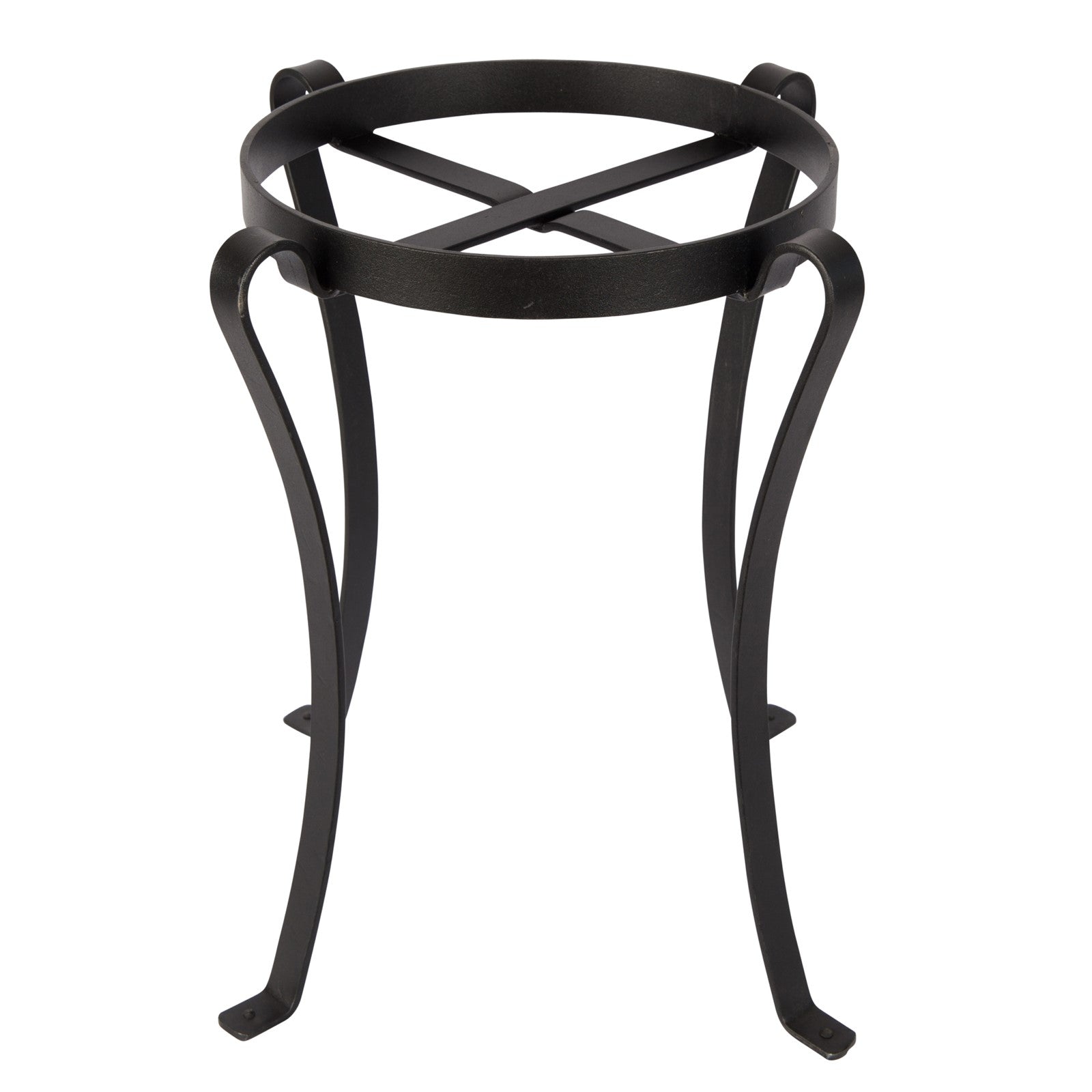 ACHLA Patio Flowerpot Stand III 17.75in Tall | Traditional Black Wrought Iron | Porch, Deck & Patio Plant Display | Model FB-03