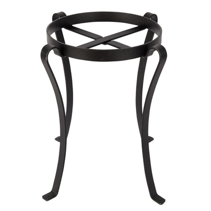 ACHLA Patio Flowerpot Stand III 17.75in Tall | Traditional Black Wrought Iron | Porch, Deck & Patio Plant Display | Model FB-03