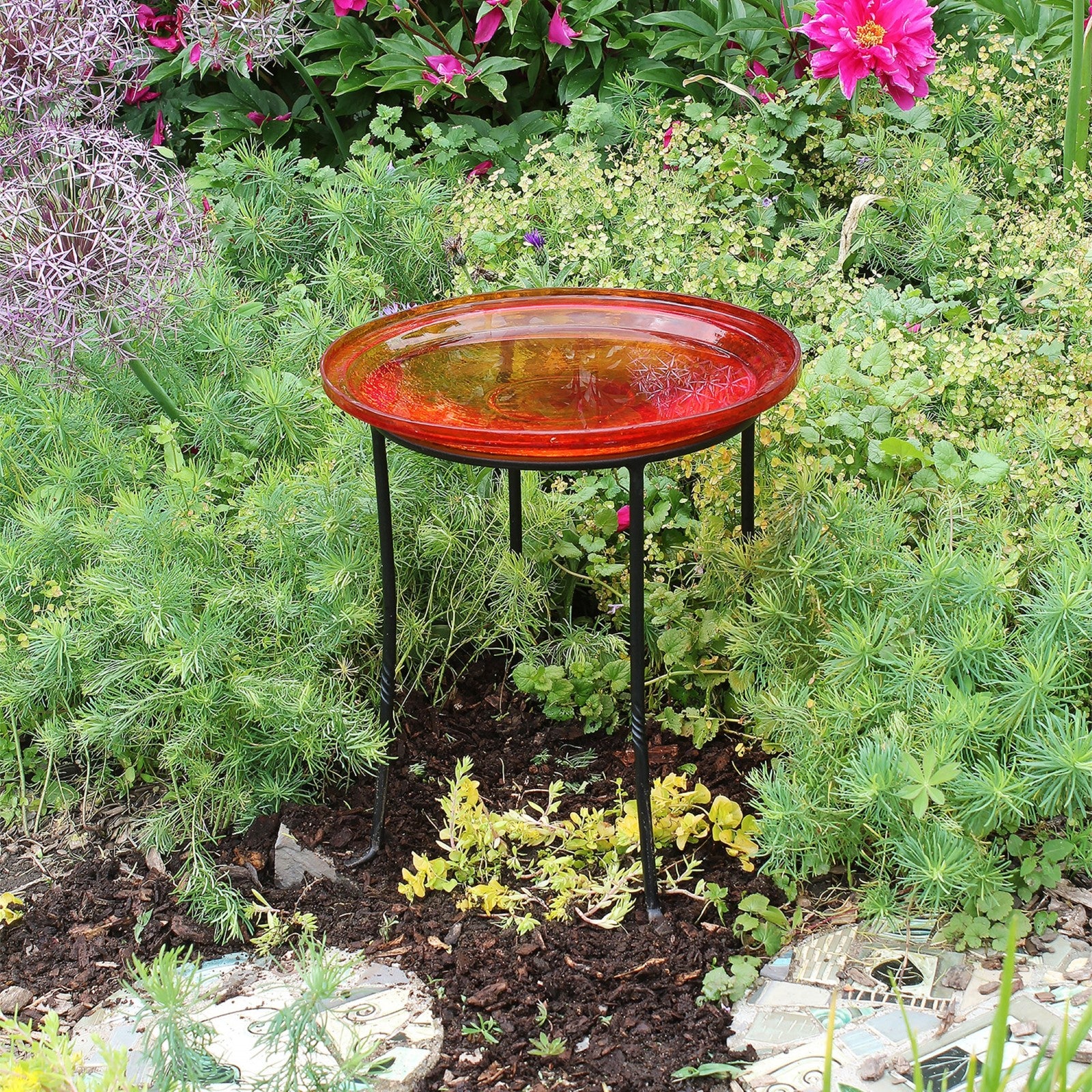 ACHLA Ring Stand 12in Round Plant Stand | Black Wrought Iron | Patio, Deck & Indoor Plant Display | 12 x 12 x 14 in | Model FB-14