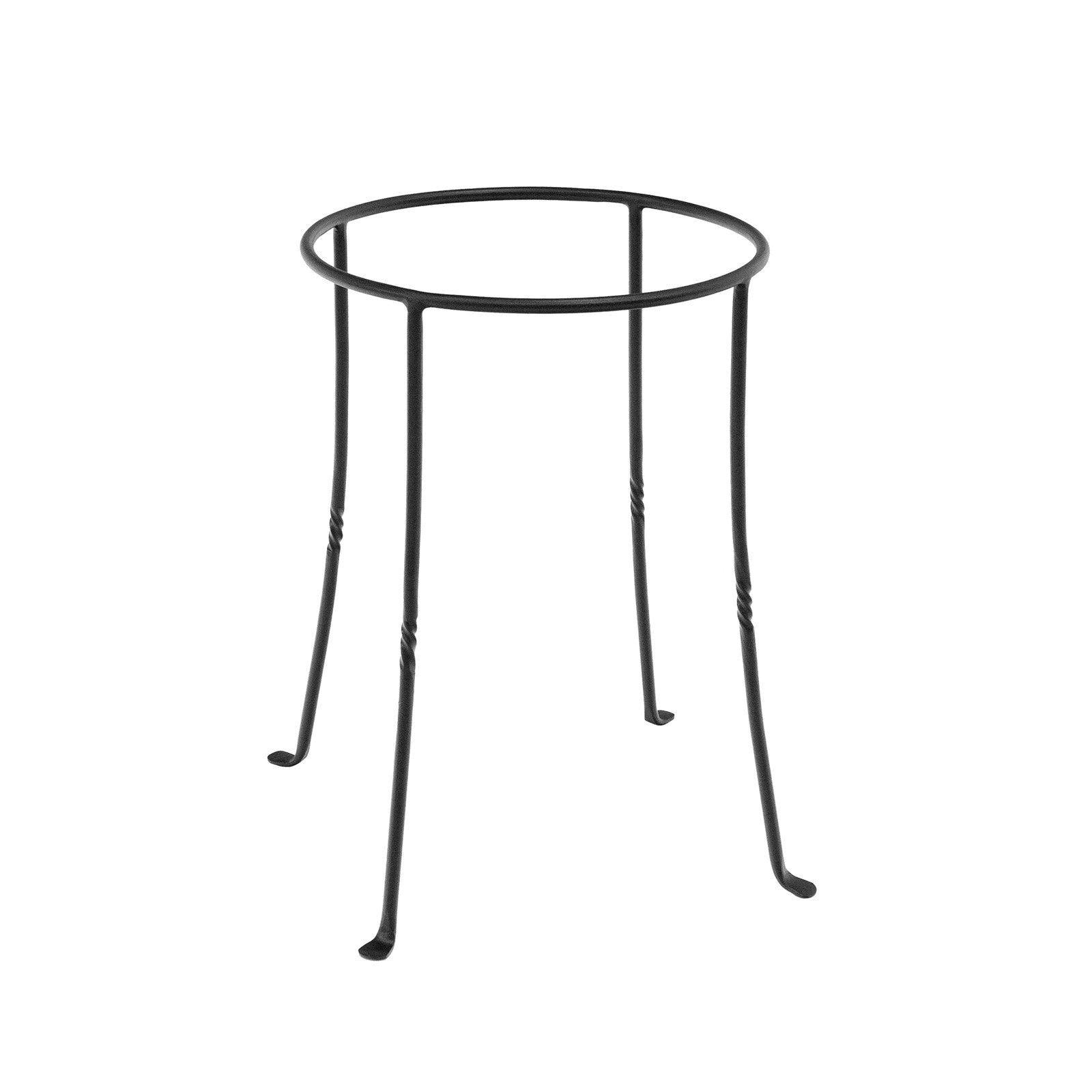 ACHLA 18in Ring Stand | Black Powdercoat Wrought Iron | Indoor & Outdoor Plant Stand & Birdbath Holder | 13 x 13 x 18 in | Model FB-18