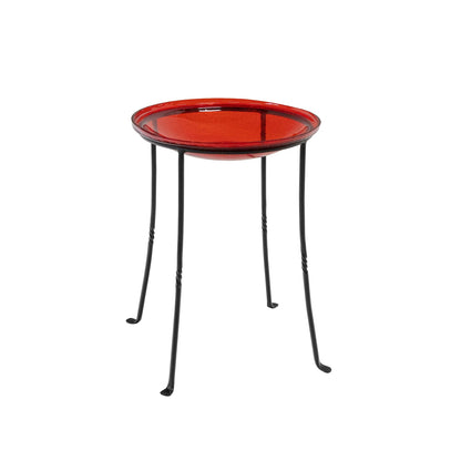 ACHLA 18in Ring Stand | Black Powdercoat Wrought Iron | Indoor & Outdoor Plant Stand & Birdbath Holder | 13 x 13 x 18 in | Model FB-18