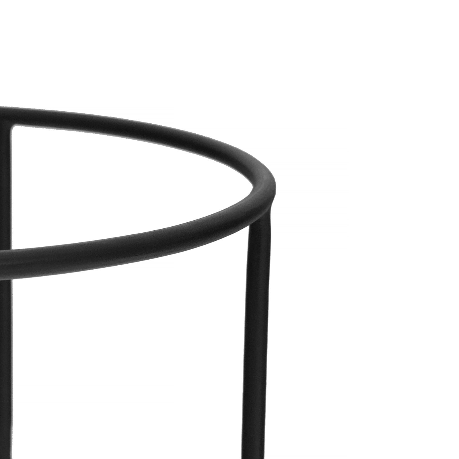 ACHLA 18in Ring Stand | Black Powdercoat Wrought Iron | Indoor & Outdoor Plant Stand & Birdbath Holder | 13 x 13 x 18 in | Model FB-18