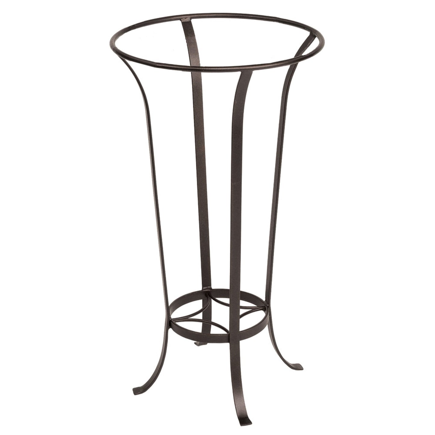 ACHLA Tulip Stand 28in Wrought Iron Roman Bronze Garden Pedestal | Outdoor Plant & Birdbath Stand | Patio & Garden Accent | Model FB-19