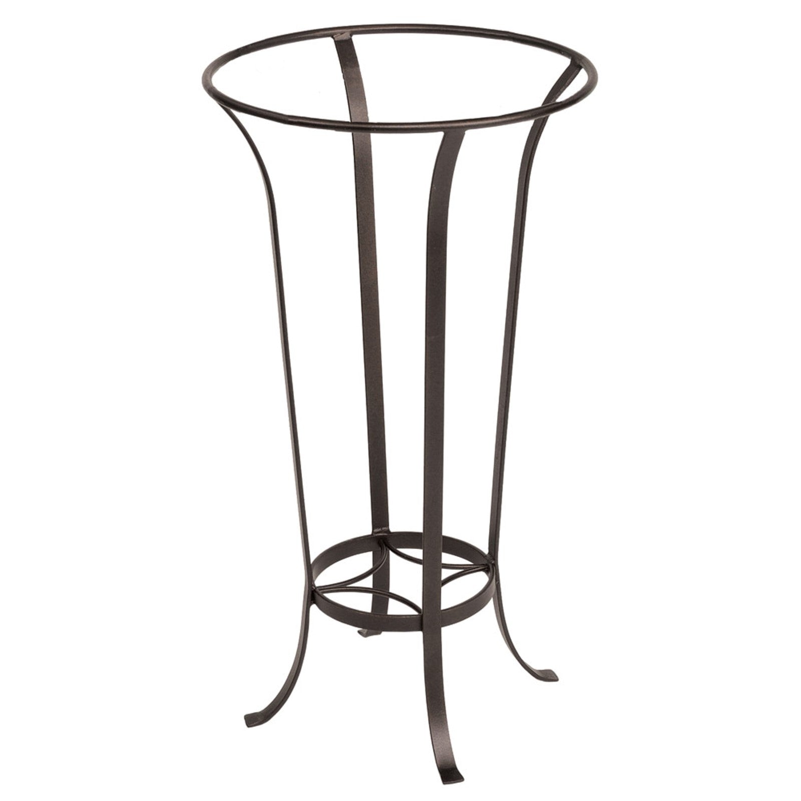 ACHLA Tulip Stand 28in Wrought Iron Roman Bronze Garden Pedestal | Outdoor Plant & Birdbath Stand | Patio & Garden Accent | Model FB-19