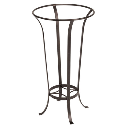 ACHLA Tulip Stand 28in Wrought Iron Roman Bronze Garden Pedestal | Outdoor Plant & Birdbath Stand | Patio & Garden Accent | Model FB-19