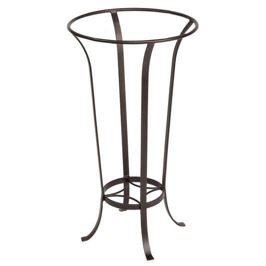 ACHLA Tulip Stand 28in Wrought Iron Roman Bronze Garden Pedestal | Outdoor Plant & Birdbath Stand | Patio & Garden Accent | Model FB-19