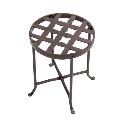 ACHLA Flowers Plant Stand I | Roman Bronze Wrought Iron | Indoor & Outdoor Plant Display | 9.25 x 9.25 x 12 in | Model FB-21
