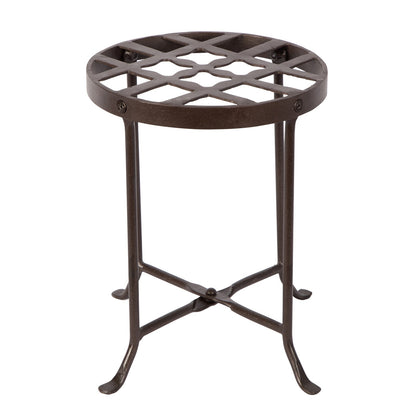 ACHLA Flowers Plant Stand I | Roman Bronze Wrought Iron | Indoor & Outdoor Plant Display | 9.25 x 9.25 x 12 in | Model FB-21