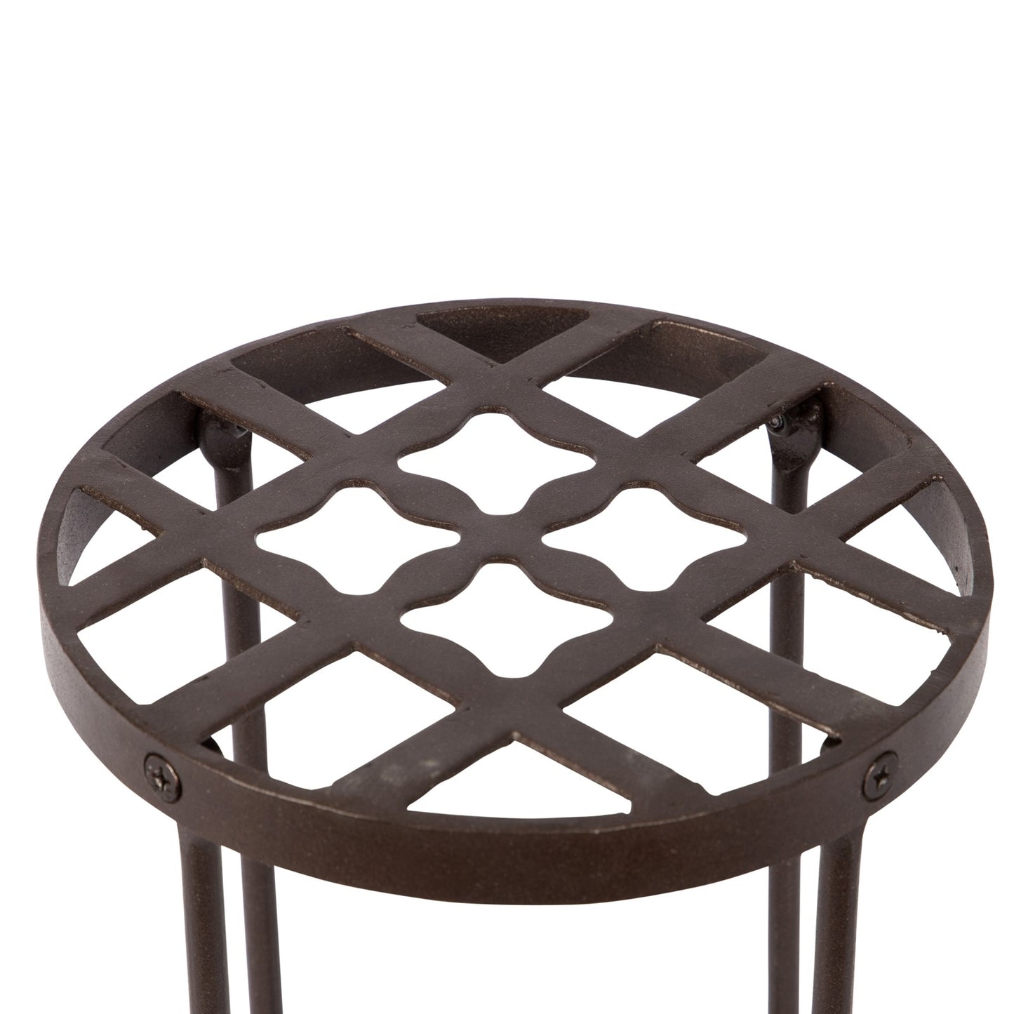 ACHLA Flowers Plant Stand I | Roman Bronze Wrought Iron | Indoor & Outdoor Plant Display | 9.25 x 9.25 x 12 in | Model FB-21