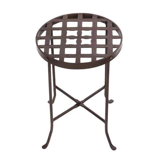 ACHLA Flowers Plant Stand II 11.5in Dia | Roman Bronze Wrought Iron | Patio & Indoor Plant Display | 11.5 x 11.5 x 16.5 in | Model FB-22