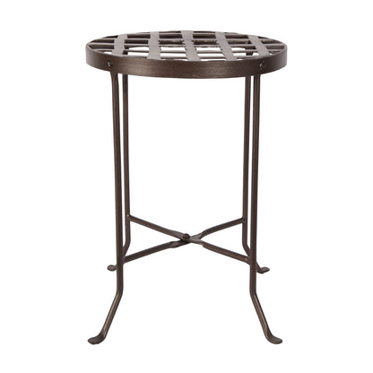 ACHLA Flowers Plant Stand II 11.5in Dia | Roman Bronze Wrought Iron | Patio & Indoor Plant Display | 11.5 x 11.5 x 16.5 in | Model FB-22